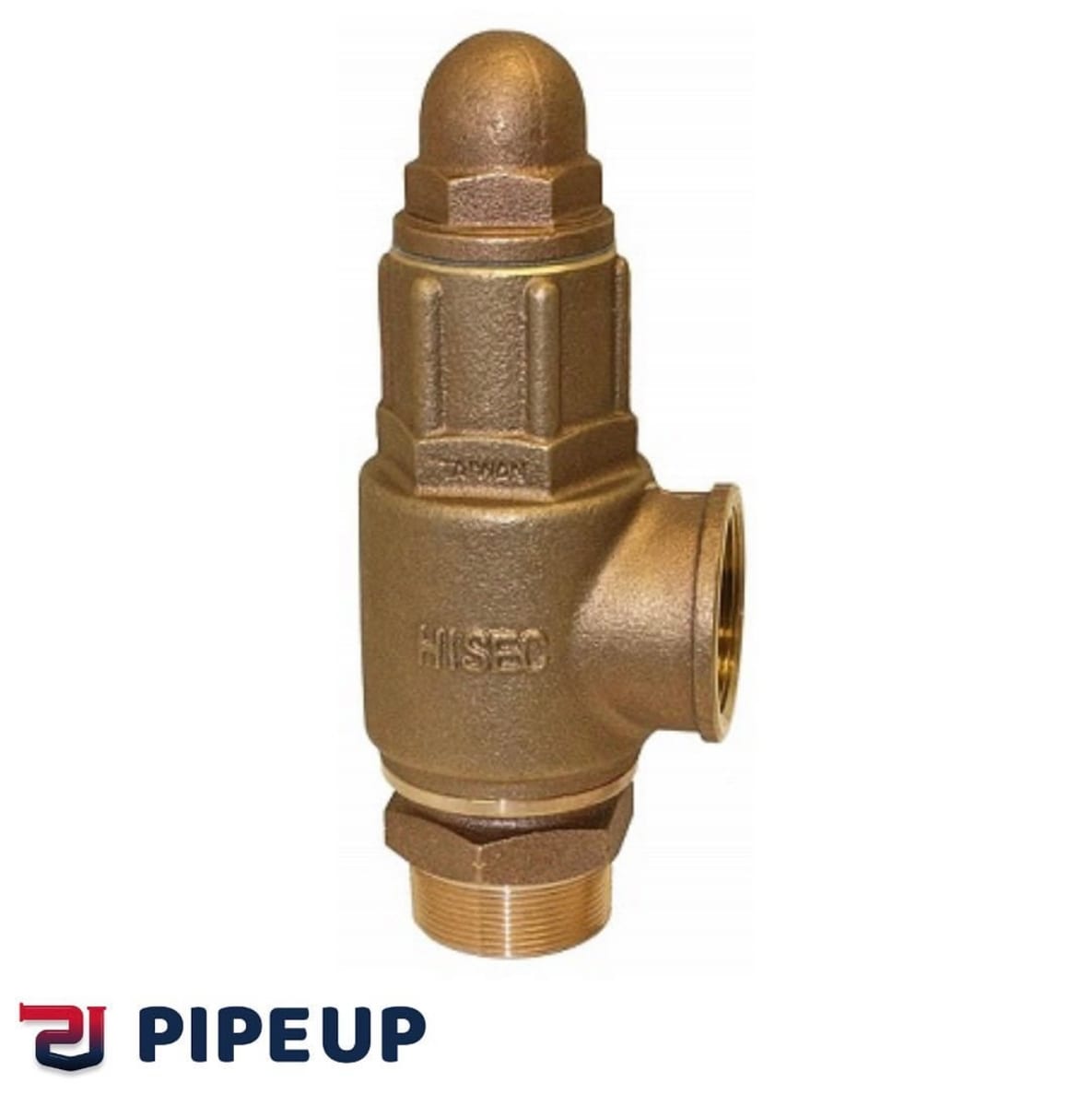 شیر اطمینان برنجی HISEC تایوان (ساده) PN10
